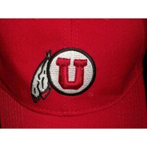 University of Utah Utes Red Baseball Hat Cap NCAA College Hook Loop Strap Band